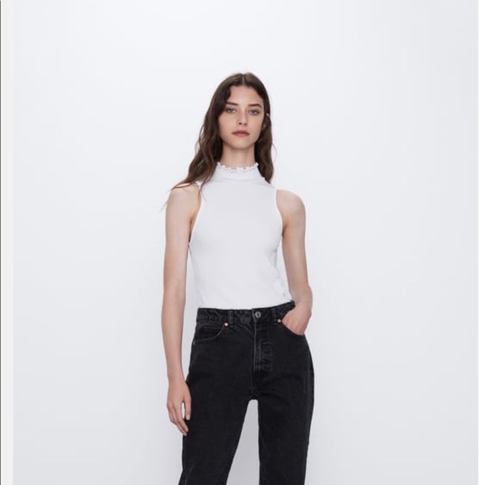 Scalloped halter top